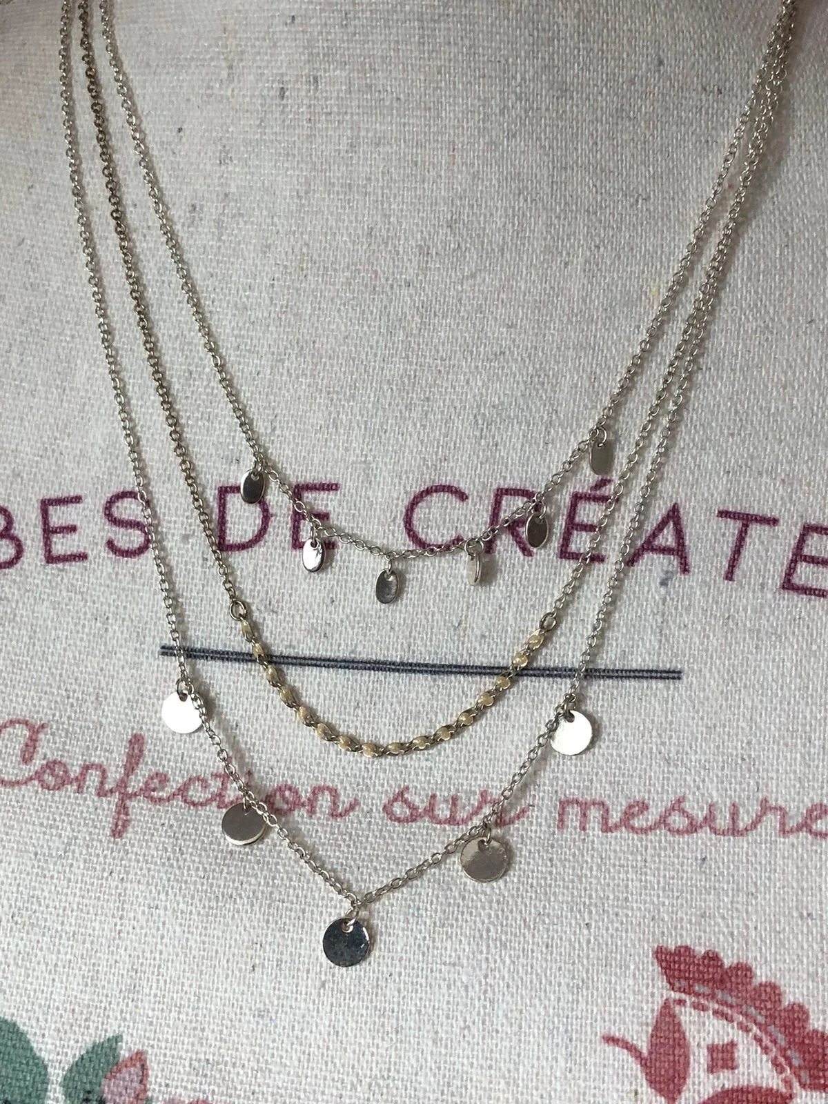 3-strand silver necklace – photo 2